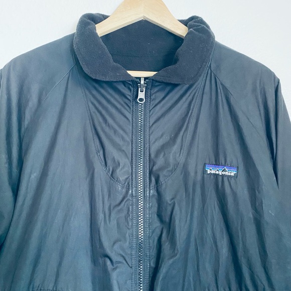 Patagonia Black Jacket Doble Sided With Zip Pockets - Picture 10 of 16
